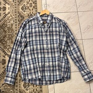 Barbour Navy and White Checkered Men's Shirt